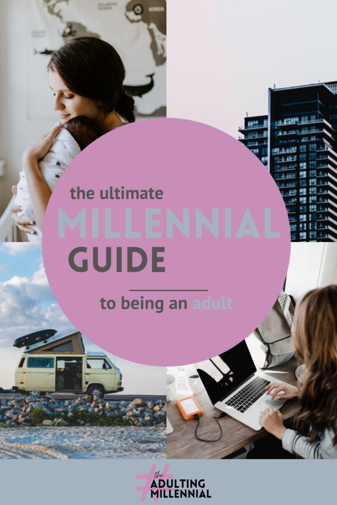 pin pinterest image for millennial guide on being an adult