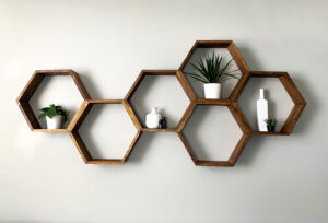 honeycomb shelf hexagon shelf in home decor